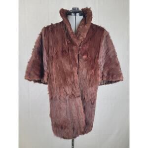 Vintage MacDougall's Seattle Adjustable Mahogany Mink Fur Stole Capelet